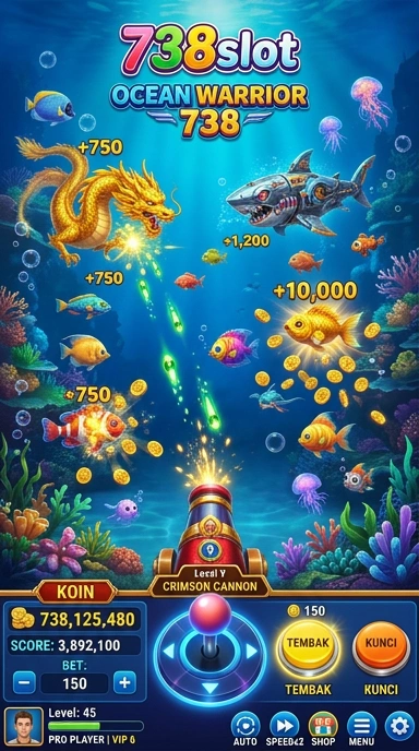 Layar utama 738slot — antarmuka bersih setelah instalasi